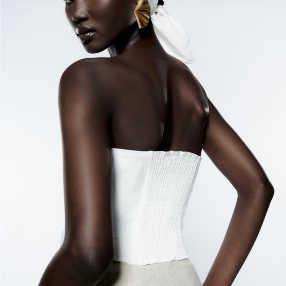 Zara embroidered corset top - Picture 4 of 11